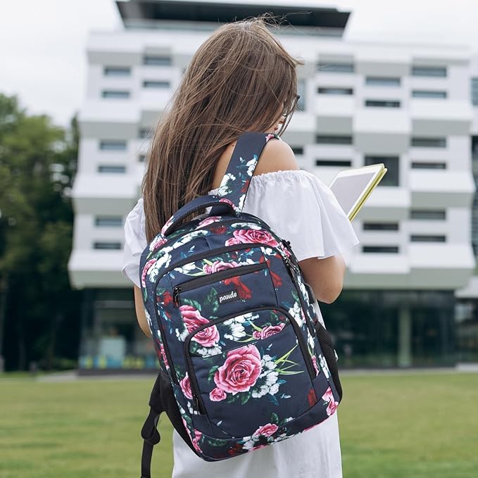Paude Backpack for Women and Teen Girls,College Backpack Travel Laptop Bookbag for City Trip Office