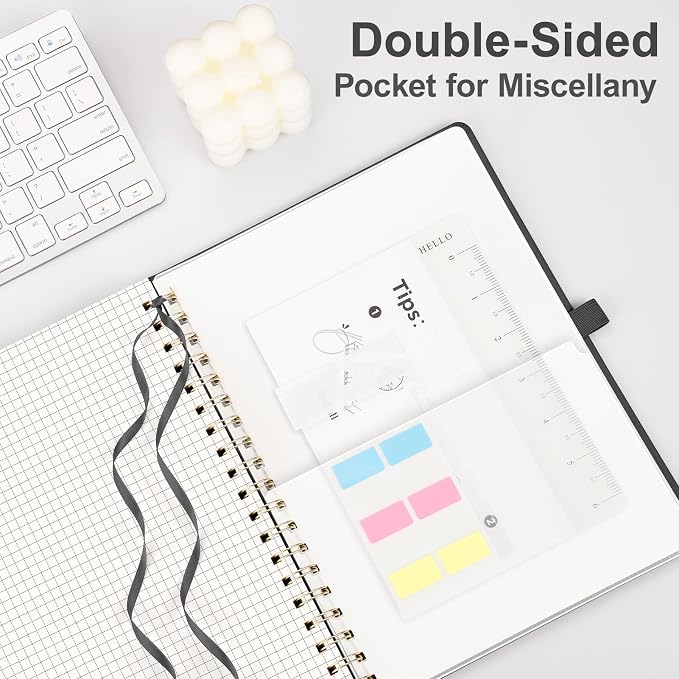 AHGXG Graph Paper Notebook, 140 Pages, B5 (7.6" x 10")