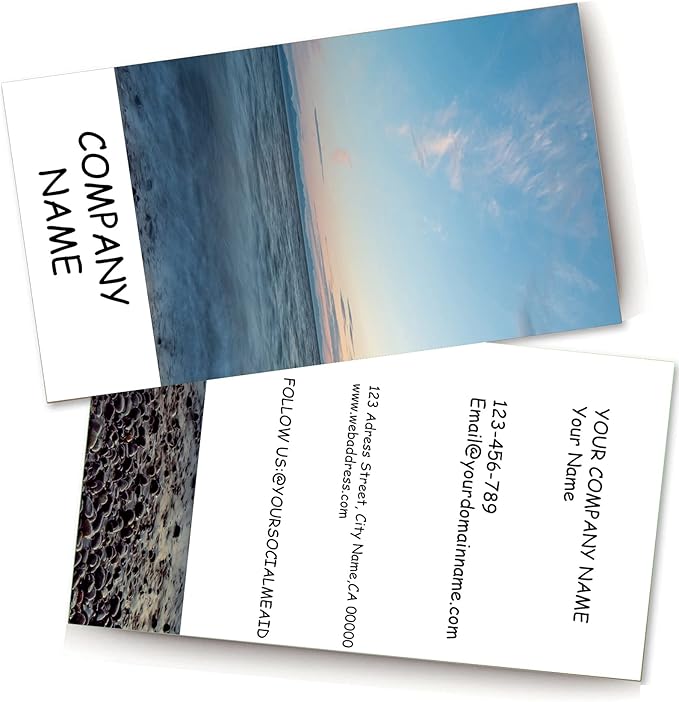 Premium Custom Business Cards 500 PCS, 3.5x2 inches Customizable Design with Luxurious Soft Texture All Business Designs cards No Additional Charge