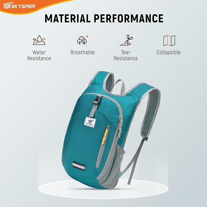 SKYSPER 10L Hiking Backpack Small Foldable Daypack Packable Lightweight Hiking Daypack Travel Day Pack for Women Men