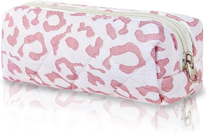 Pencil Pouch Cute Pencil Case Office Storage Bag Holder Box Organizer Aesthetic Bow Flower Pattern Makeup Pouch Cosmetic Bag for Women Girls