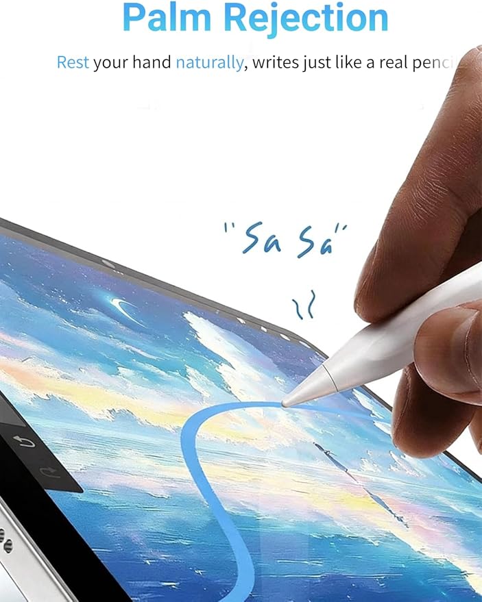 Stylus Pen for iPad with Shortcuts & Battery Display – 15-Min Fast Charge, Palm Rejection, Tilt Sensitivity, Magnetic – Compatible with iPad Pro/Air/Mini (2018-2026) – Pink