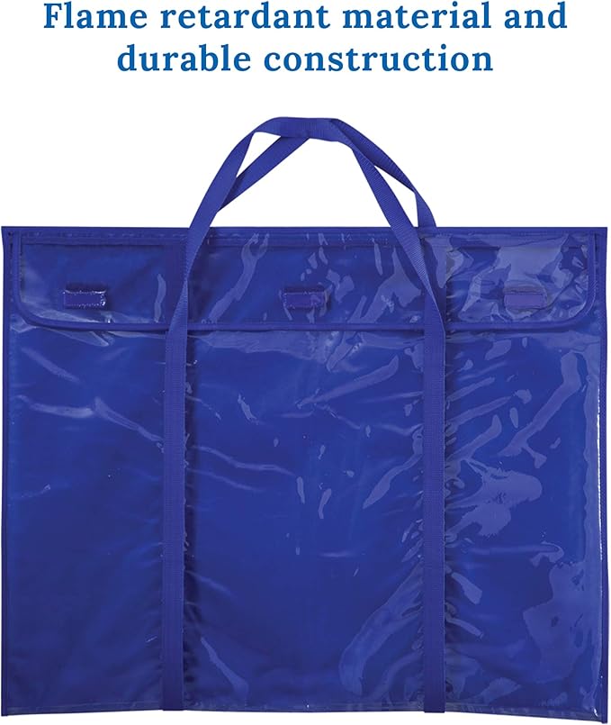 Carson Dellosa Deluxe Bulletin Board Storage Bag Pocket Chart, Nylon, (24" x 30") Holder, Large Organizer for Charts, Calendars, Posters, Wall Art, and More