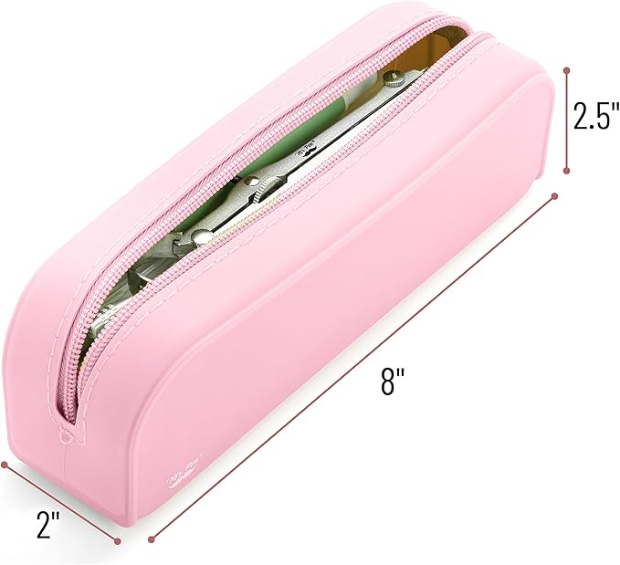 Mr. Pen- Silicone Pencil Case, Aesthetic Pencil Bag for Women, Makeup Pouch, Multifunctional Pouch for Stationery, Cosmetics and Electrical Goods Storage