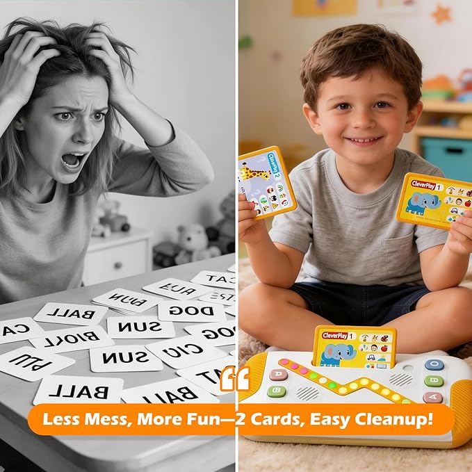 Educational Toys for Kids 3-6 Years Old, Interactive Quiz Battle Game with 800 Questions, 2-Player Learning Toy, Montessori Brain Training, Autism Sensory Speech Therapy Gift for Toddler Boys Girls
