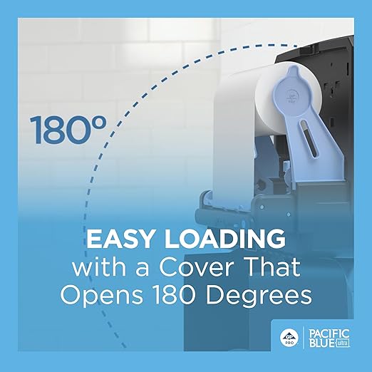 Georgia-Pacific Blue Ultra 8'' High-Capacity Recycled Paper Towel Rolls by GP PRO (Georgia-Pacific), White, 26491, 1,150 Linear Feet Per Roll, 3 Rolls Per Case