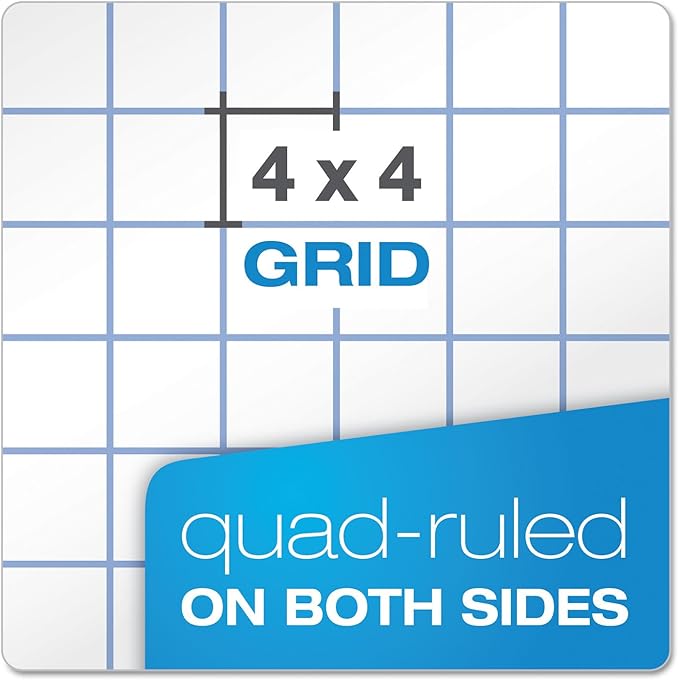Ampad Evidence Quad Dual-Pad, Quadrille Rule, Letter Size (8.5 x 11.75), White, 100 Sheets per Pad (20-210)
