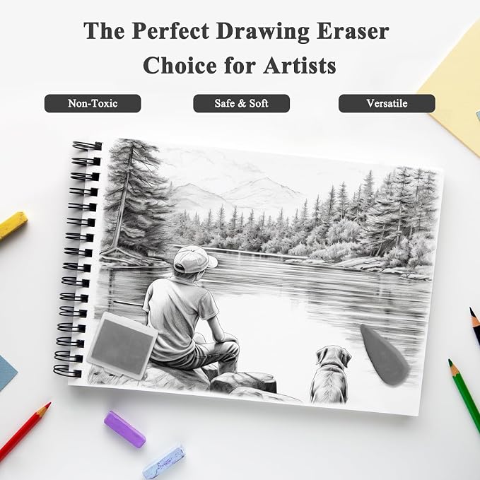 Aenir kneaded erasers for Artists, Soft Kneadable Eraser for Drawing 2 Pack