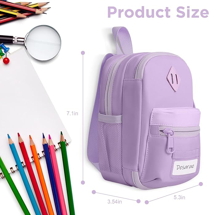 Large Capacity Pencil Case, Mini Backpack Pencil Case, Storage High Capacity Bag Pouch Holder Marker Pen Organizer, for Student, Teen Girls, Adults (Purple)