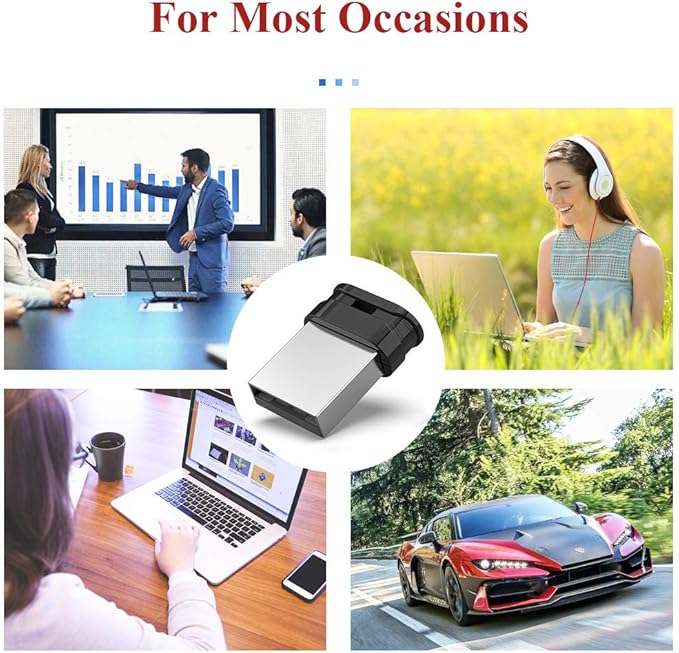 K&ZZ 32GB 2 Pack Ultra Fit USB Flash Drives Small Thumb Drive with Lanyard Low Profile USB Drive Mini Flash Drive 32 GB USB 2.0 Memory Stick Zip Drive, Black