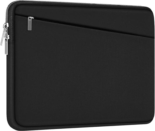 15.6 inch Laptop Sleeve, Durable Computer Carrying Bag Protective Case Briefcase Handbag with Front Pocket, Slim Cover for 15-16 Inch HP, Dell, Lenovo, Asus, Notebook, Black