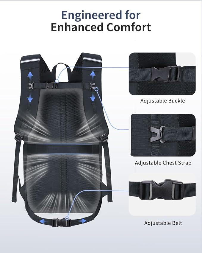 ECOHUB Hiking Backpack 30L Travel Backpack Lightweight Casual Daypack Water Resistant Camping Bag Outdoor Sports Back pack for Men Women