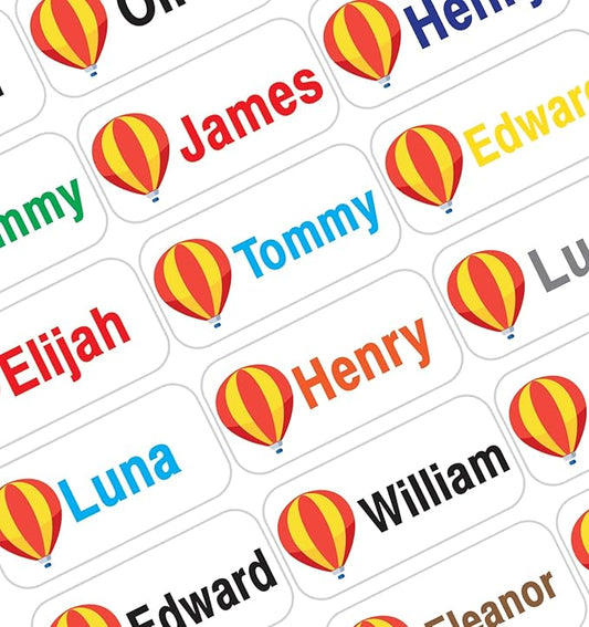 Personalized Name Labels for Kids – 60 Waterproof Peel-and-Stick Labels for Clothes, Lunch Boxes, Water Bottles, Laundry Bags – Durable, Dishwasher & Microwave Safe, Perfect for Camp, Daycare, School