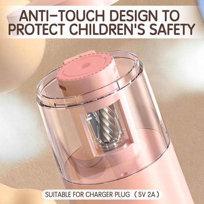 Deli Electric Pencil Sharpener, Automatic Pencil Sharpeners, Pink