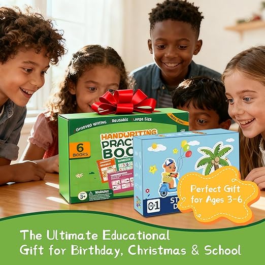 Preschool Learning Activities,Reusable Grooved Handwriting Workbook for Kids,Letter Tracing Books for Kids Ages 3-5, Busy Book Educational Gift