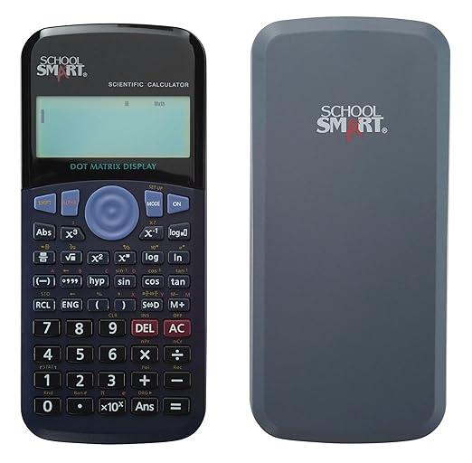 School Smart CS-209 Scientific Digit Calculator with Extra Large Digital Display, Black