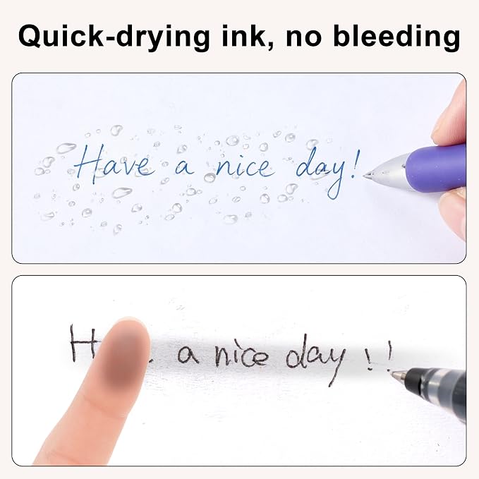 deli Gel Pens, 100 Pcs 0.7mm Retractable Pens Blue Ink | Medium Point Pen, Smooth Writing, Fast Dry, No Bleed for Journaling Note Taking, Home School Office Supplies