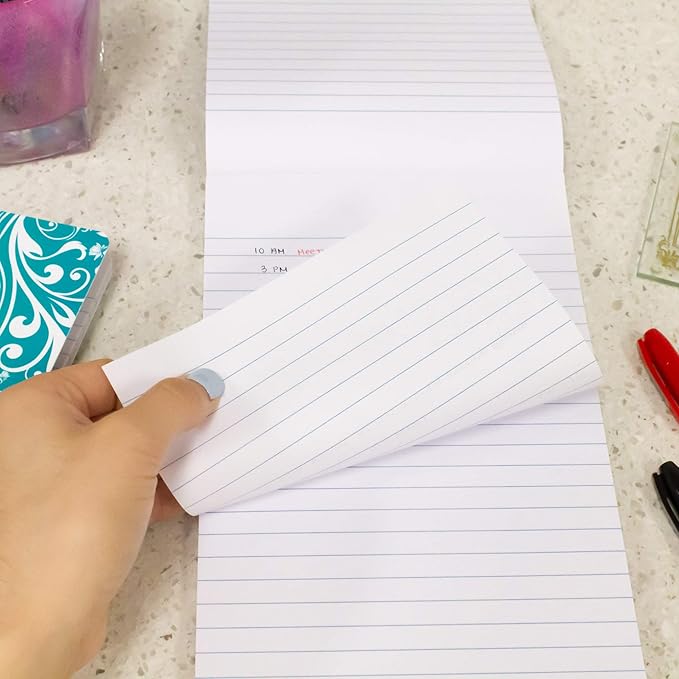 BAZIC Products Writing Pad 100 Sheets 6" x 9" – Writing Pad With Durable Lined Note Pads, Smooth Writing Paper, and Easy-tear Paper Pads; Compact Note Pads and Writing Pads for Office, School, or Home, 1-pack