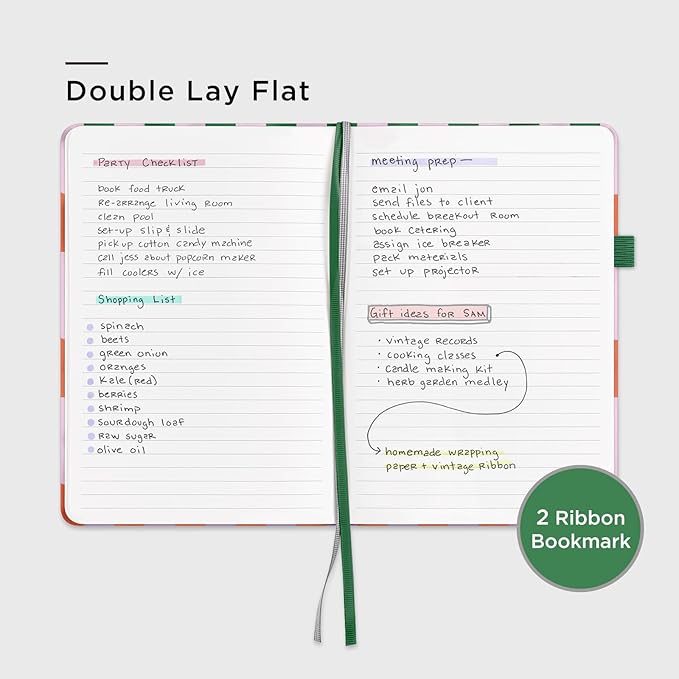 &And Per Se Lined Hardcover Notebook – A5 5.7"x8" College Ruled, 160 Pages, 100gsm Thick Paper – Aesthetic Journal for Women, Gift-Ready Planner, Everyday Writing Notebook (Color Block)