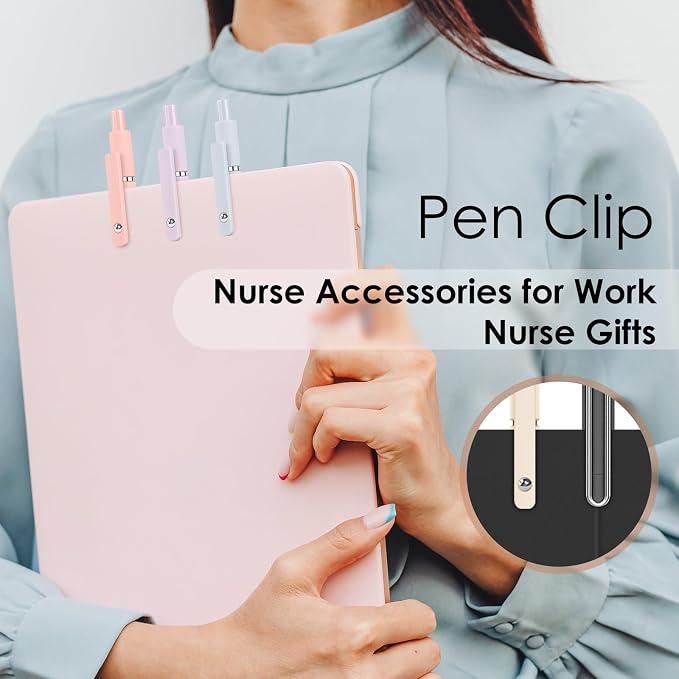 Hapikalor Gel Pens, 6 Pcs 0.5mm Black Ink Pens Fine Point Smooth Writing Pens, Cute Office School Supplies Gifts for Women, Teen Girls, Students, Nurse Pens, Morandi