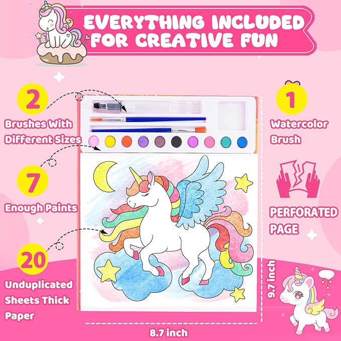 AGGKKY Paint with Water Coloring Books for Kids Toddlers Mess Free Watercolor Painting Sets Arts and Crafts for Kids 3+ Travel Activities Birthday Stocking Stuffers Toy Gift