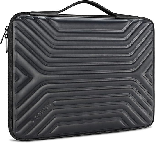 DOMISO 17.3-18 Inch Laptop Sleeve Case,Shockproof Waterproof Soft EVA Protective Bag Compatible for ASUS ROG Zephyrus S17/MSI Stealth/Razer Blade/Acer, Black