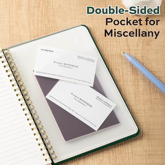 deli Dark GreenLined Spiral Journal Notebook, 160 Pages, A5 (5.5"x8") Hardcover Writing Notebook, College Ruled Spiral Bound Journal for Women & Men - Perfect for Work, School, Office & Note Taking