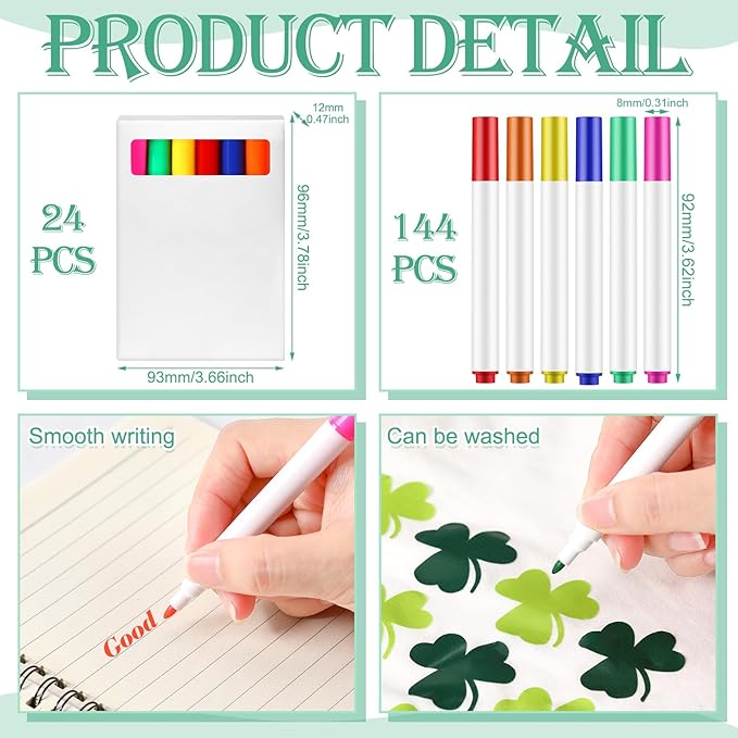 288 Pcs Washable Markers in 6 Vibrant Colors Broad Line Washable Coloring Markers Bulk for Teachers Office