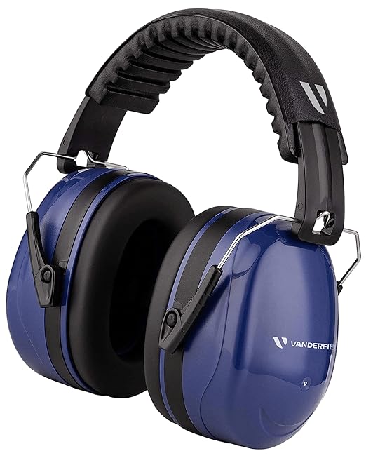 Vanderfields - Hearing Protection Ear Muffs - Over 35 dB (2K Hz) Broad Noise Cancelling Sound Reduction - Adults & Teens