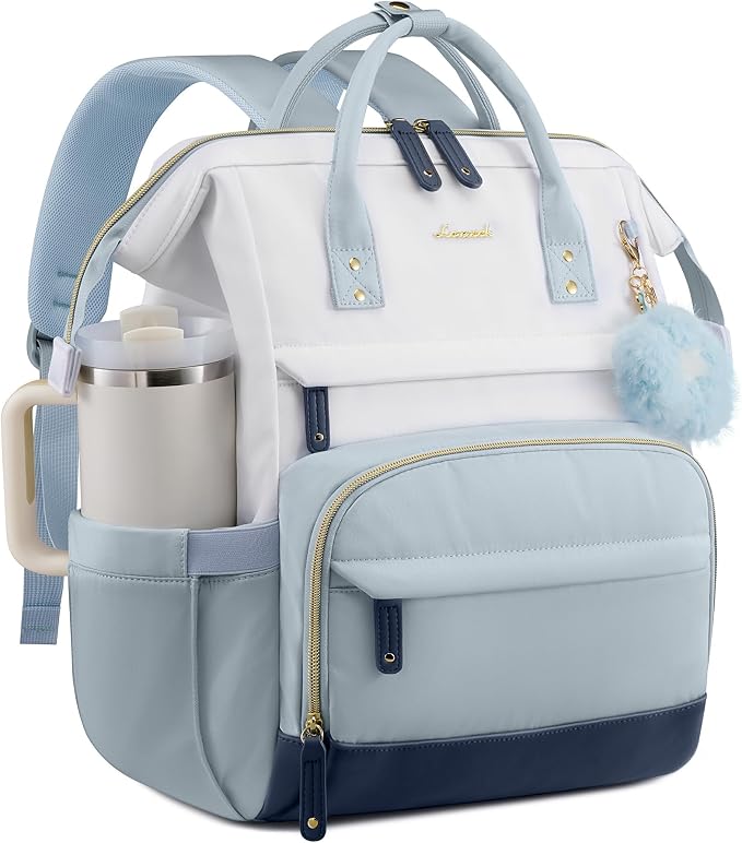 LOVEVOOK Laptop Backpack for Women, 15.6 Inch Work Business Backpacks Purse With Large Capacity, Waterproof Nurse Bag College Bookbag for School, Waterproof Casual Daypack for Travel