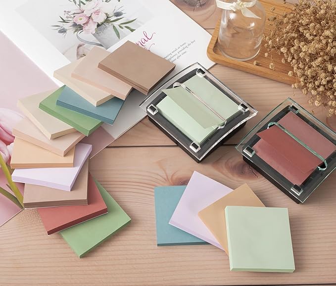 (54 Pack) Pop Up Sticky Notes Refill,3x3 in Popup Notepads,Accordion Stickies Super Sticking Power,Office School Memo Note Pads Vintage Colors,Post on Windows Doors,Recyclable,Easy to Write on