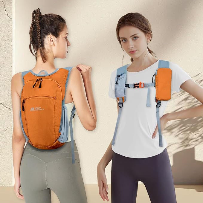 Small Hiking Backpack Packable Lightweight for Women Men | 10L/15L, Hiking Daypack, Foldable, Water Resistan, Ultralight, with Phone Pocket, Travel, Outdoor, Walking