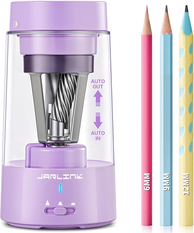 JARLINK Fully Automatic Rechargeable Electric Pencil Sharpener