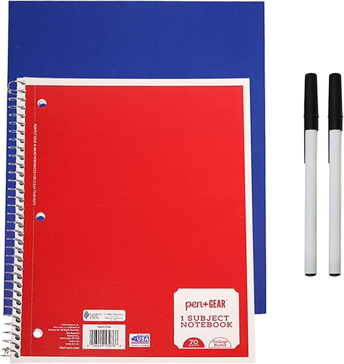 18 Piece Bulk School Supplies Kit for K-12 - Essential Box of School Supplies for Elementary, Middle, and High School Students - Pens, Pencils, Crayons