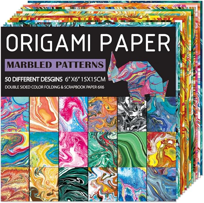 Origami Paper Kit Dobule Sided 100 Sheets 100 Colors 6 Inch Japanese Chiyo Square Easy Fold Arts Crafts DIY Handwork Origami Papers Cloth Rock Color