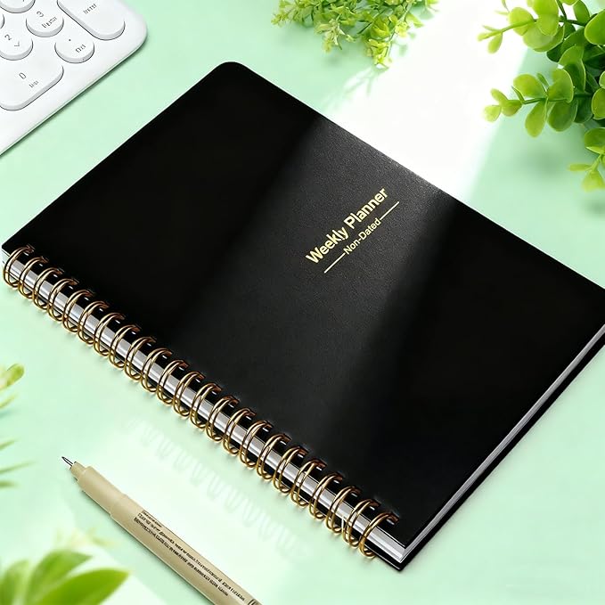 Undated Weekly Planner with Goal & Habit Tracker Notebook Spiral Binding Small Personal To Do List Week Planners for Kids School- Cute Non Dated Weekly Planner Simple Agenda Planners for Work