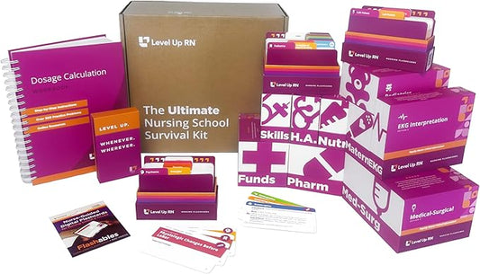 Ultimate Nursing School Survival Kit – Over 1900 Flash Cards for 11 Core Nursing School Subjects – Includes Dosage Calculations Workbook – Only Essential 2026 NCLEX ATI HESI Tested Info