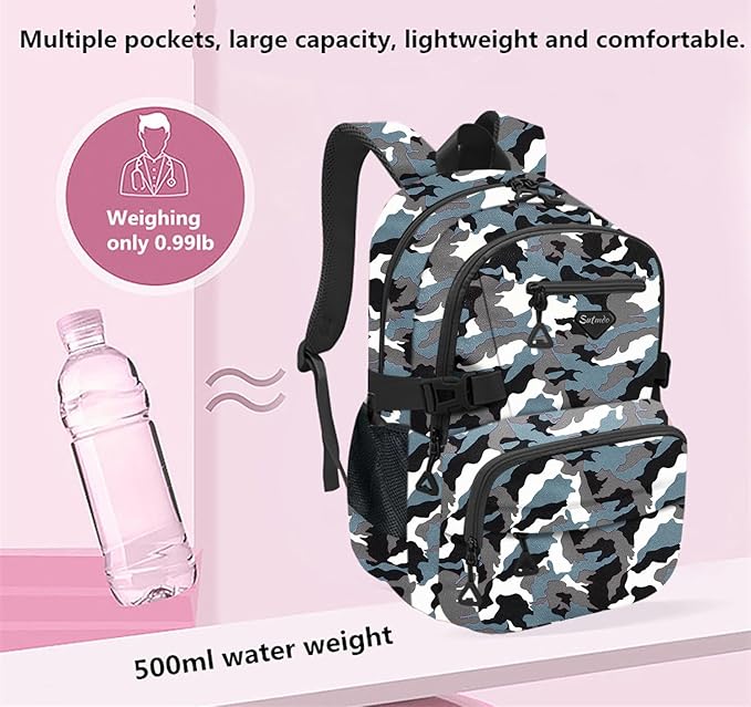 Casual Lightweight Backpacks for Boys & Girls, School Bookbags, 15 "Laptop Backpack, Travel Bag (212-sanhui)
