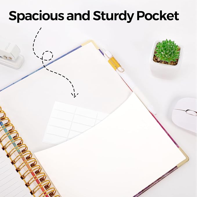 SKYDUE Sprial Notebook With Dividers Tabs, 5 Subject Notebook College Ruled