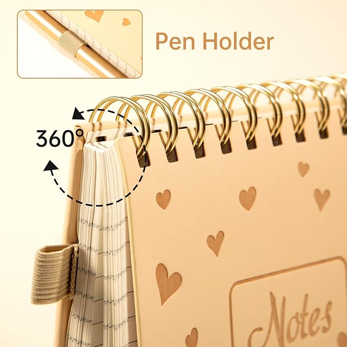 A5 Top Spiral Notebook,240 Pages Steno Pads College Ruled Journal Note Pad