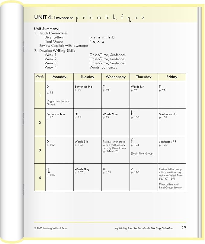 Learning Without Tears, My Printing Book Teacher's Guide, Age 6+, 1st Grade+, Handwriting Practice, School & Home, Language Arts, Tutoring, Sensory