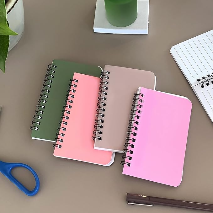 KTOJOY 8 Pack Spiral Notebook Small Pocket Notebook 3x5 Spiral Notepads With Lined Pages, Small Top Spiral Notebook Little Mini Memo Steno Note Pads for Outdoor Home Office College School