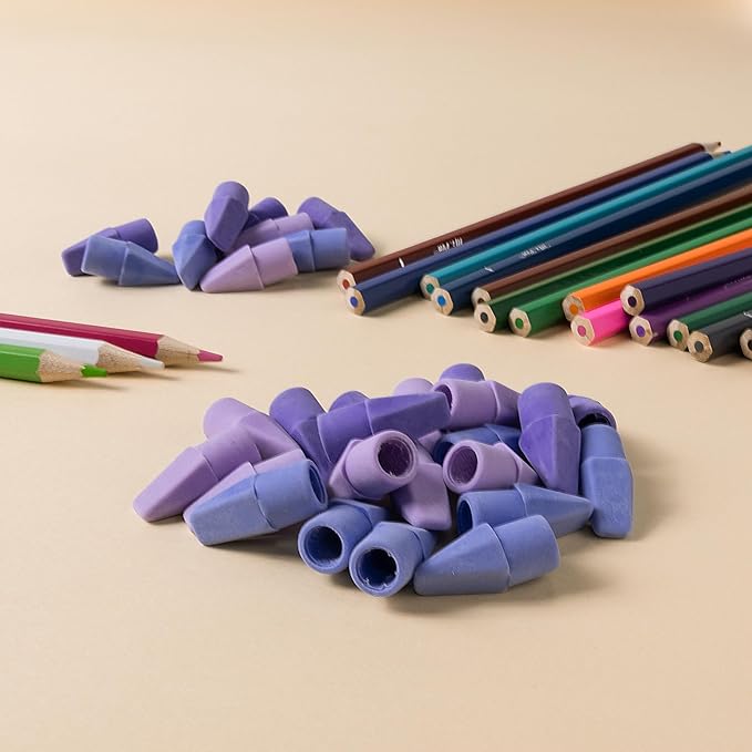Mr. Pen- Pencil Erasers Toppers, 30 Pack, Colorful, Latex Free, No Smudge, Mr Pen Erasers for Pencils