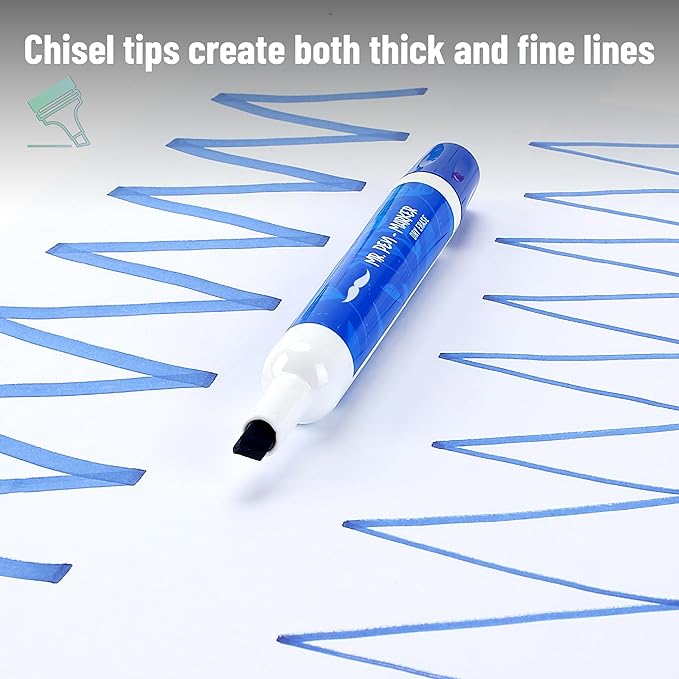 Mr. Pen- Dry Erase Markers, 16 Pack, Assorted Colors, Low Odor Ink, Chisel Tip, White Board Markers Dry Erase, Ideal for Classroom, Back to School Supplies, Teachers, Office, Whiteboard & Home