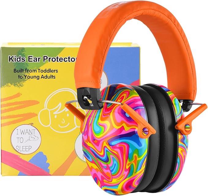 PROHEAR 032 Kids Ear Protection – Ear Muffs for Noise Reduction, 25NRR Noise Cancelling Headphones for Kids,Toddlers, Autism, Sensory Use, Hearing Protection – Orange