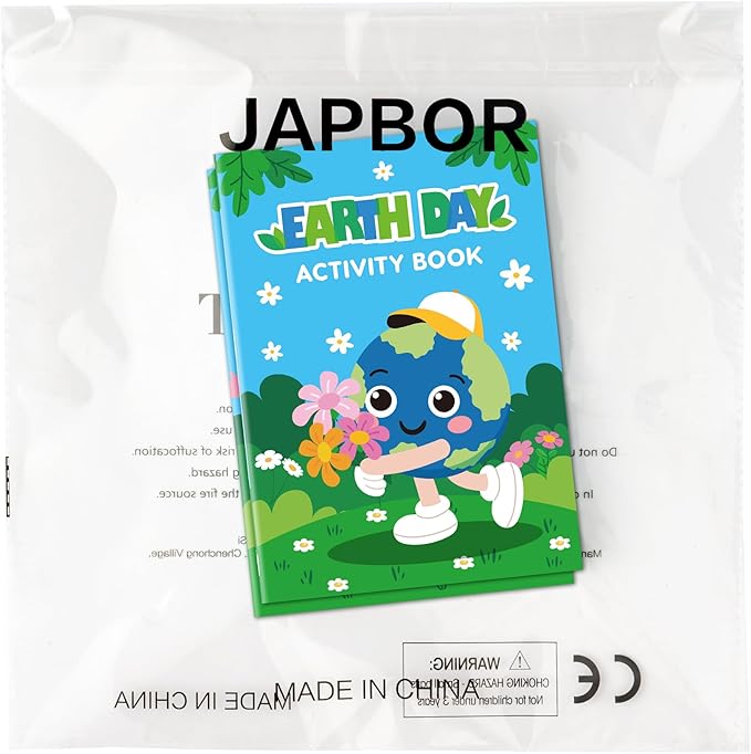 JAPBOR Earth Day Activity Coloring Books - Mini Save The Earth Activities Color Book Bulk for Party Favors, World Environment Day Small Colouring Pages for Gifts Giveaways Class Painting Games