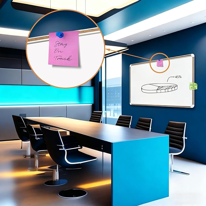 Large Magnetic White Board for Wall,Aluminum & Cork Strip Frame Whiteboard for Office,Presentation Dry Erase Board Wall Mount,Large Whiteboard for School Classroom Huge Whiteboards (48" W x 36" H)