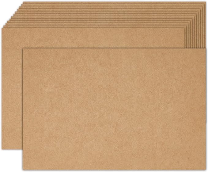 Brown Kraft Cardstock 5x7 Blank Cards, Goefun 100 Pack 80lb Cover Card Stock for Invitations, Business, Greetings, DIY