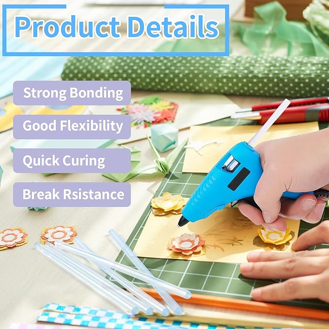 90 PCS Mini Hot Glue Sticks Bulk, Clear Glue Gun Sticks for Metal, Wood, Glass DIY Art Craft & School Projects Craft, Bond (4" X 0.27")