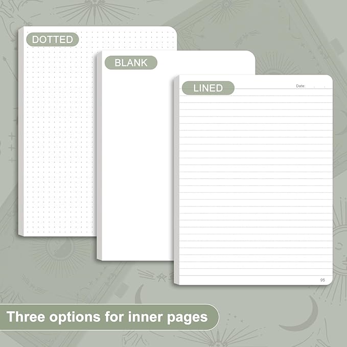 Dotted Journal for Women Men, 192 Pages A5 Notebook Journal, Hardcover Notebook with 100Gsm Thick Pages, Leather Note Book for Writing, Travel, Business, Office, Prayer 5.7 x 8.3, Light Green